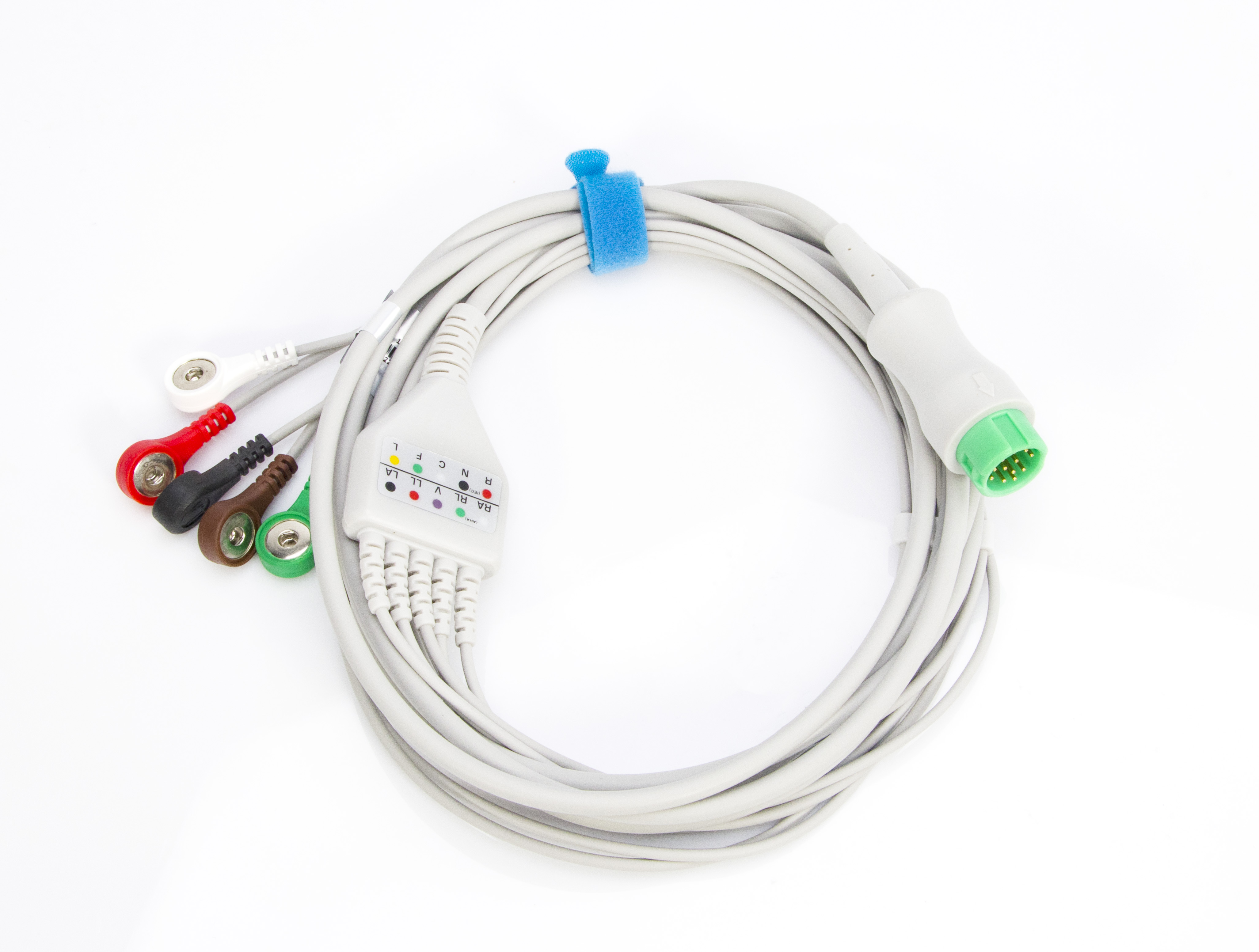 Compatible with Mindray 12pin Integrated 5Leads Snap Repetitive ECG Lead Cable